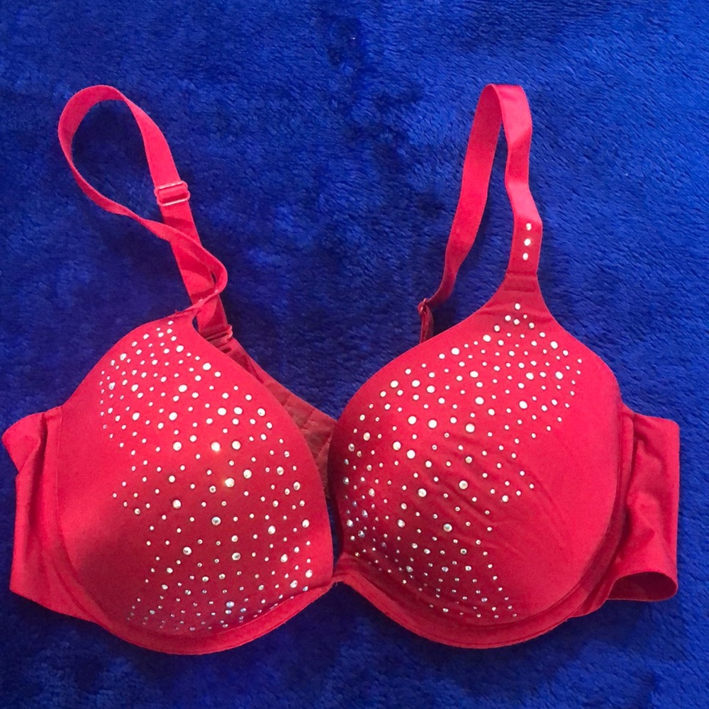 Rhinestone Red Victoria Secret Bra size 36C